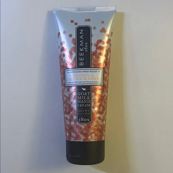 Beekman 1802 Honey & Orange Blossom Goat Milk Hand Cream - Orange and White - Picture 1 of 5